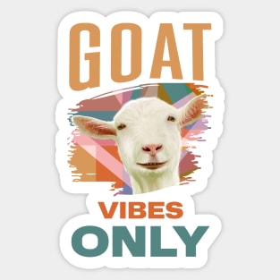 White Goat - Goat Vibes Only Sticker